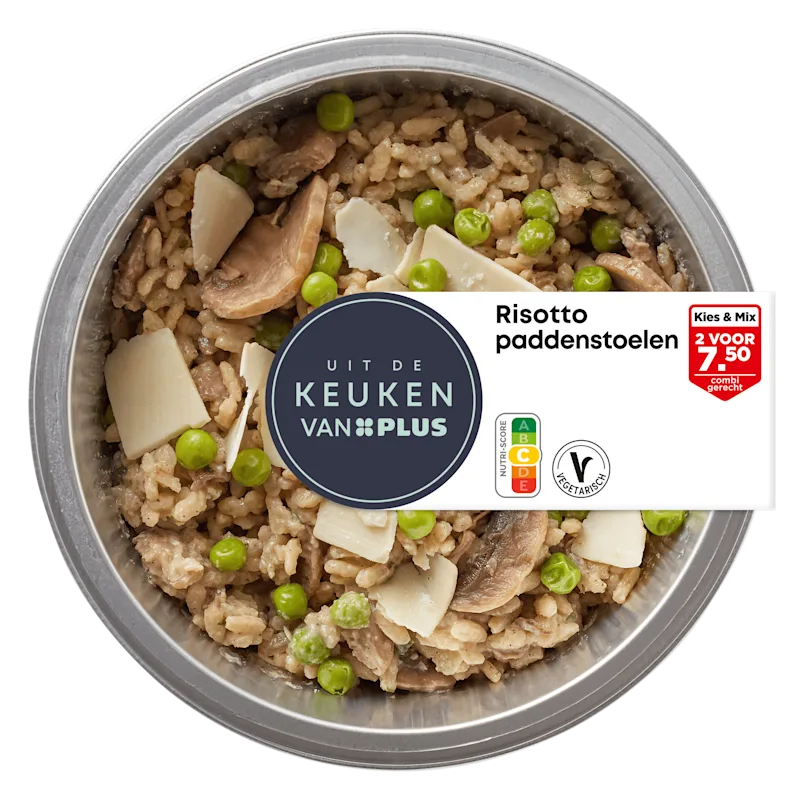 Uit de keuken van PLUS Risotto paddenstoelen