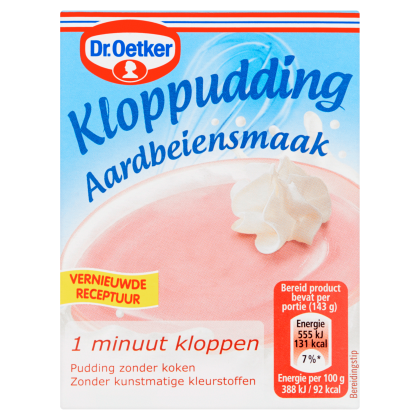 Kloppudding aardbeiensmaak