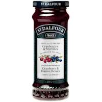 St.Dalfour Vruchtenspread cranberries blauwe bes