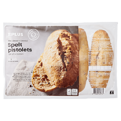 Spelt pistolets met desem bereid