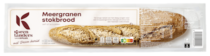 Meergranen stokbrood met desem bereid
