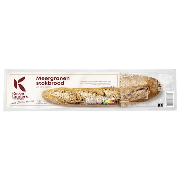 PLUS Korenlanders Meergranen stokbrood met desem bereid