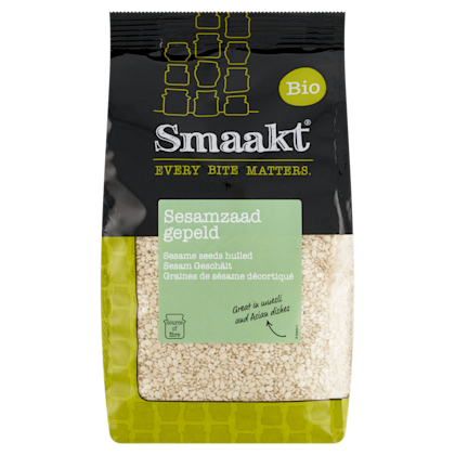 Sesamzaad gepeld bio