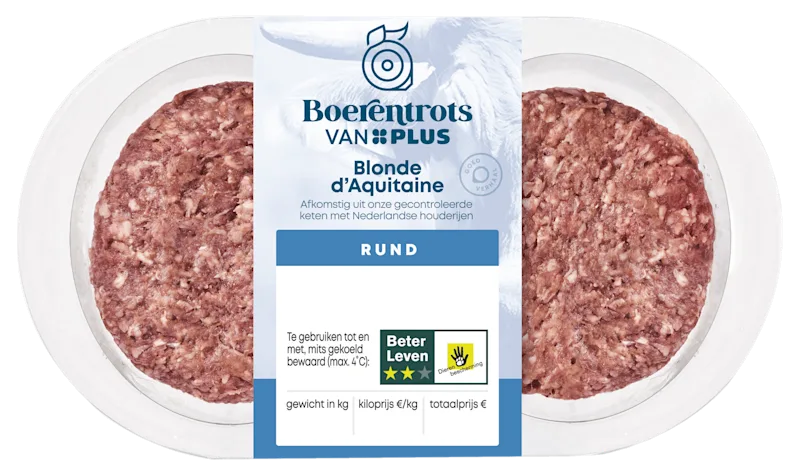PLUS Boerentrots Angus burger 2 stuks