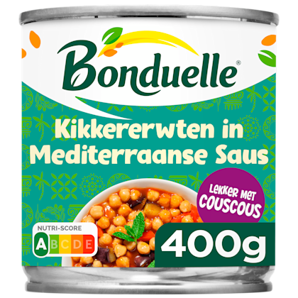 Kikkererwten in mediterraanse saus