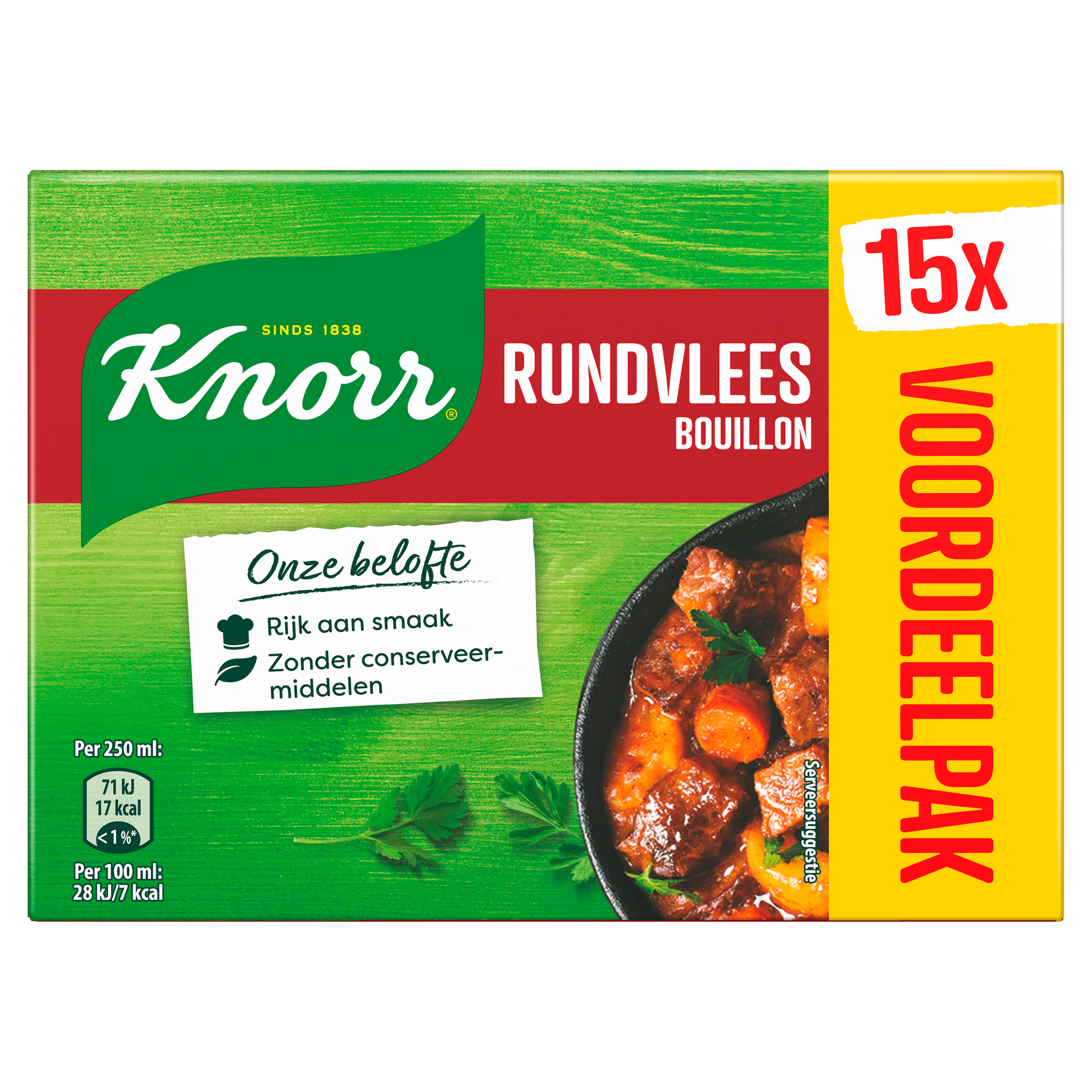 Knorr Bouillon Rundvlees Per Doos 15 st