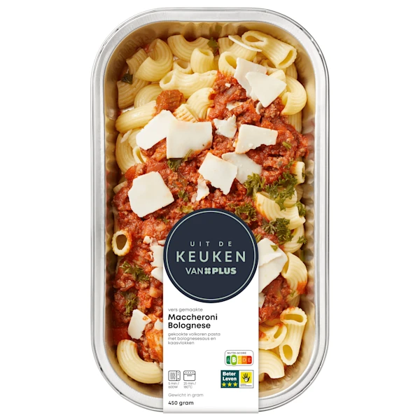 Uit de keuken van PLUS Maccheroni bolognese