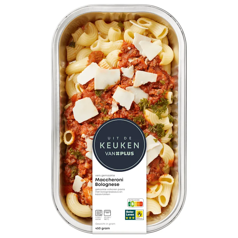 Uit de keuken van PLUS Maccheroni bolognese