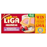 Liga Milkbreak koekjes bosvruchten framboos