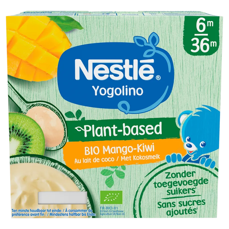 Nestlé plant-based mango kiwi toetje