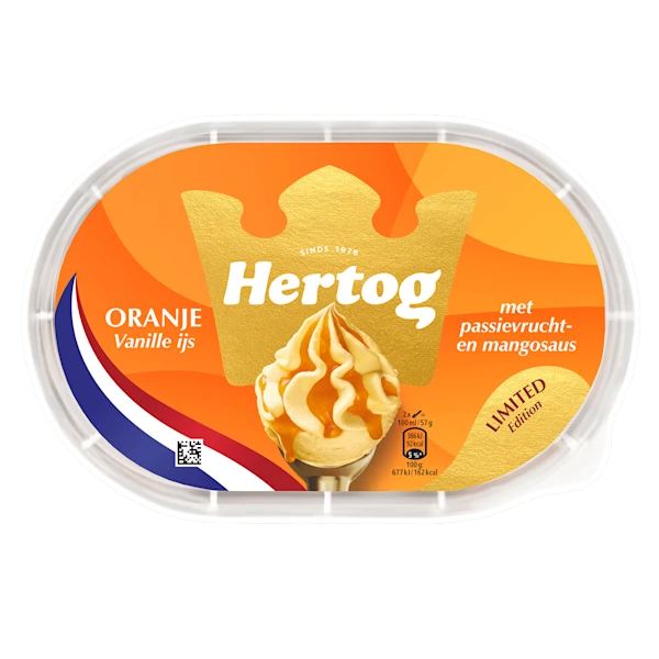 Hertog Oranje vanille ijs passievrucht-mango