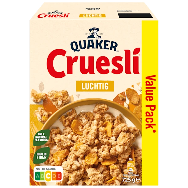 Quaker Cruesli Luchtig Naturel GVP