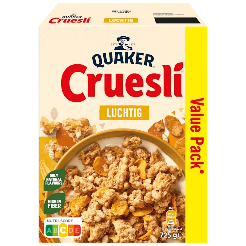 Quaker Cruesli Luchtig Naturel GVP