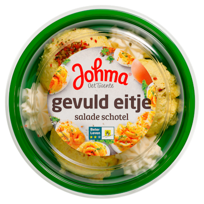 Gevuld eitje saladeschotel