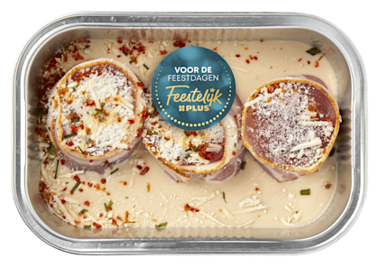 Varkenshaas spek en kaas