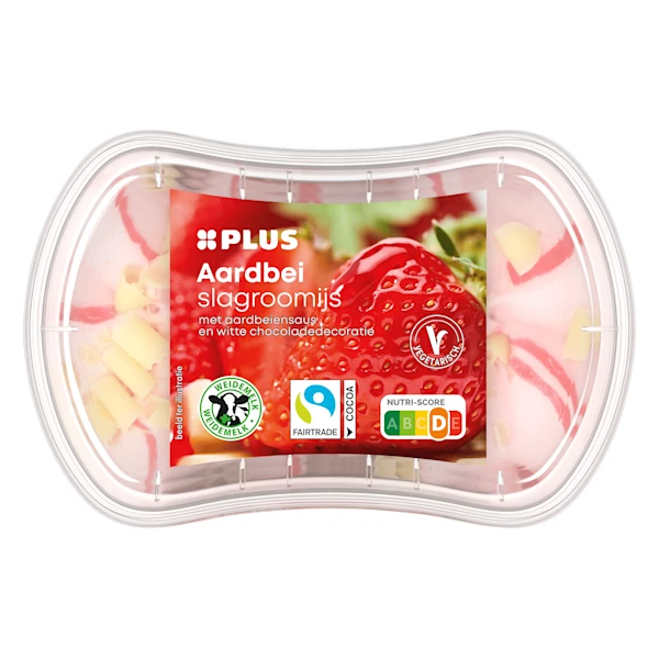 PLUS Kleintje Slagroomijs aardbei
