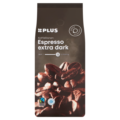Plus Koffiebonen espresso extra dark FT