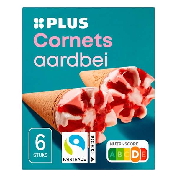 PLUS Cornets aardbei