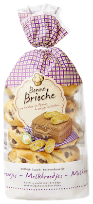 Melkbroodjes met stukjes chocolade