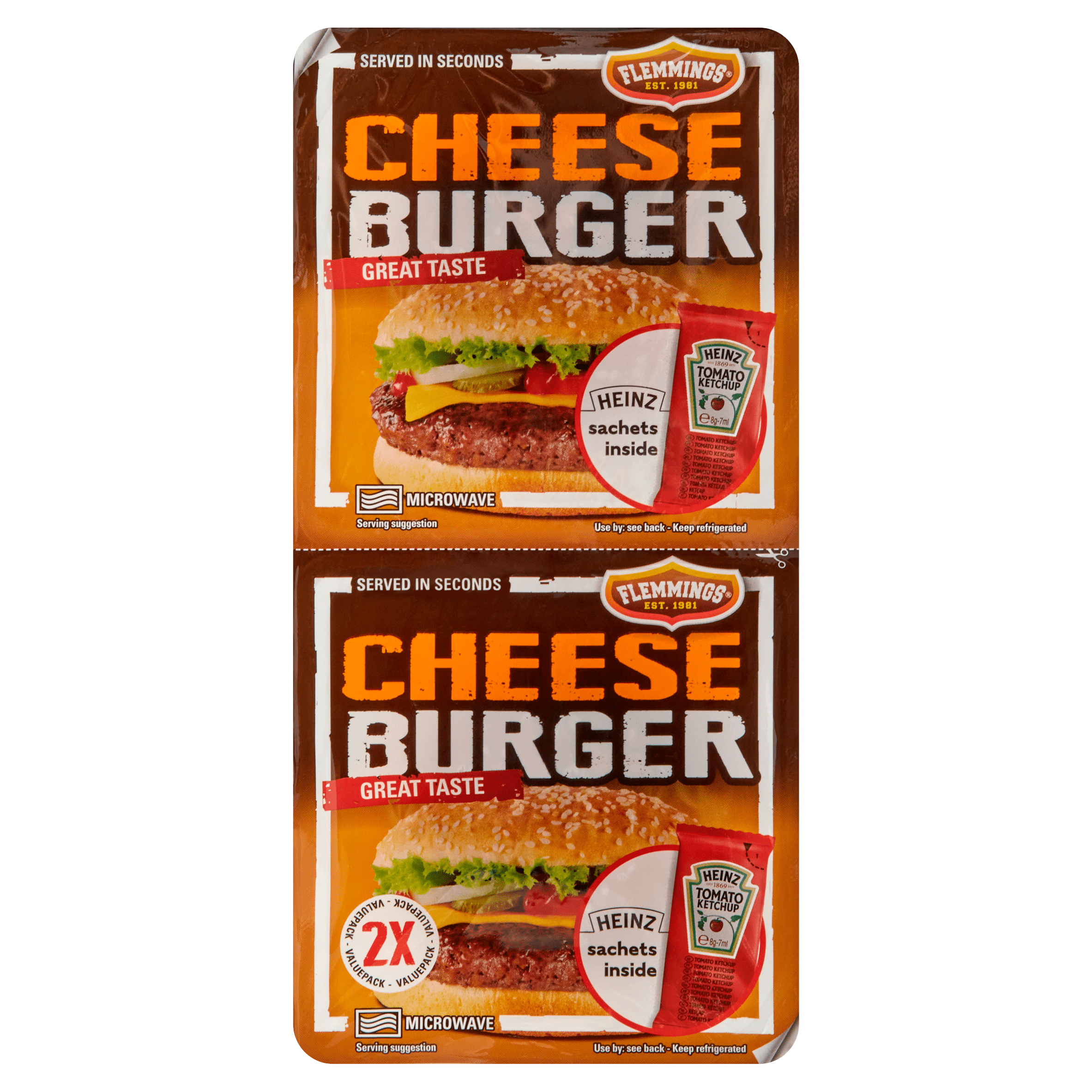 Flemmings Cheeseburger duo Per Tray 2 st