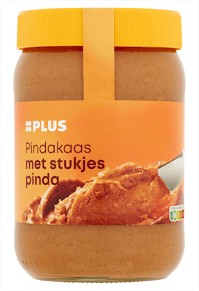 Pindakaas met stukjes pinda
