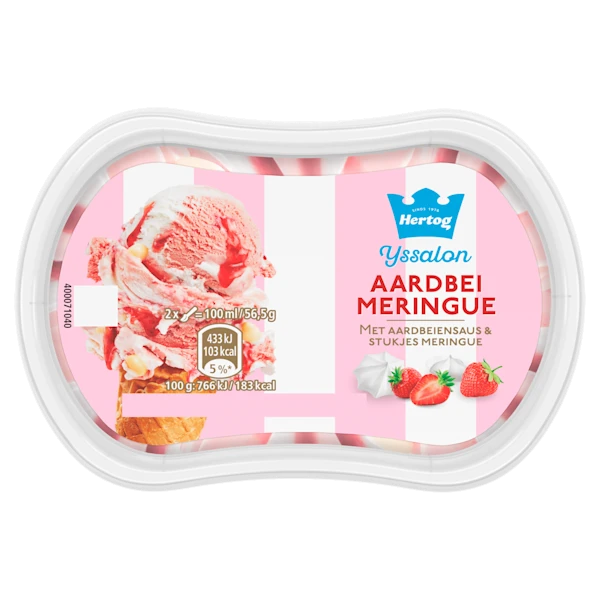Hertog Aardbeien merengue ijs