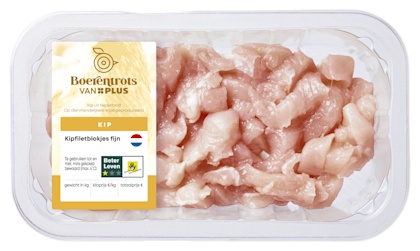 PLUS Boerentrots Kipfiletblokjes fijn