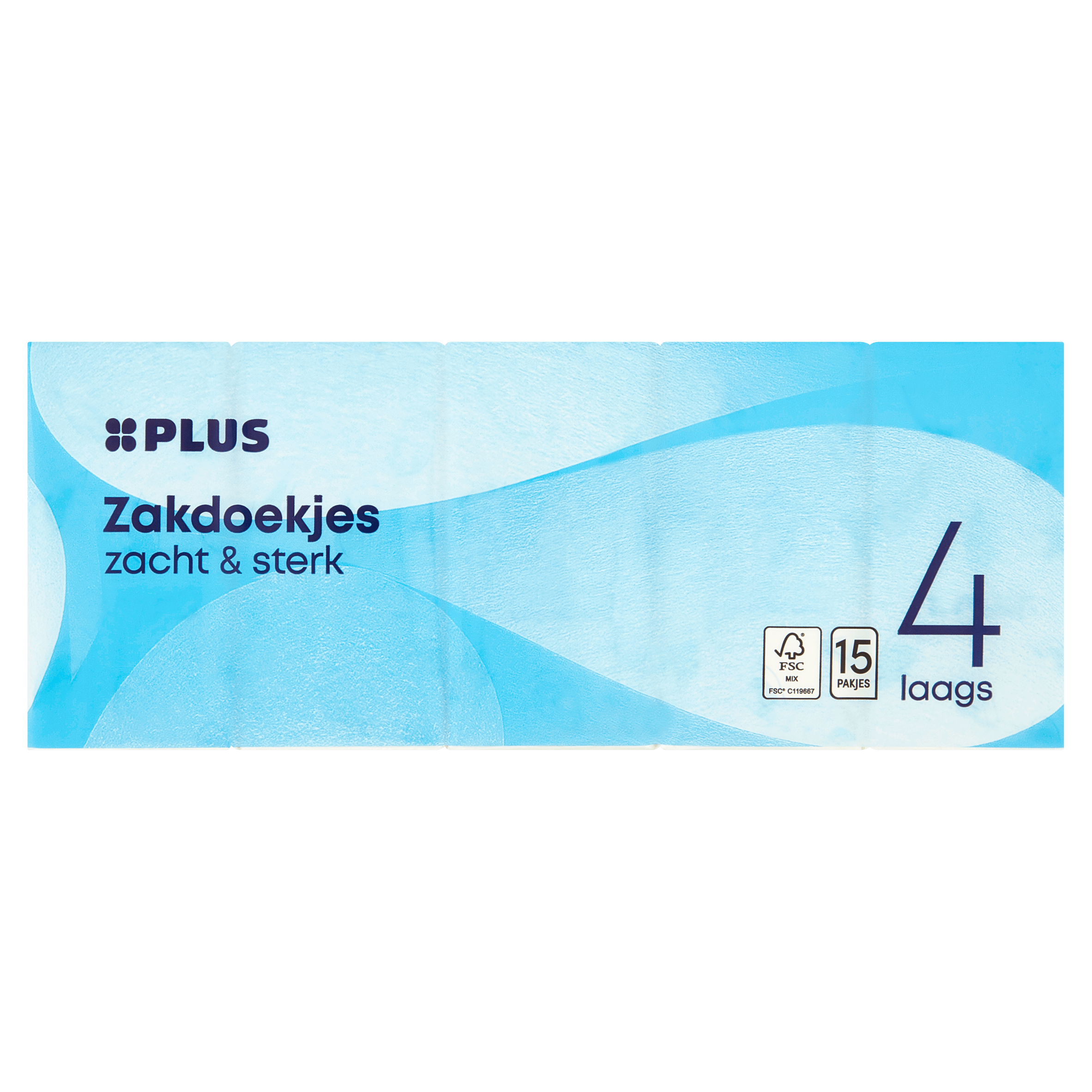 PLUS Zakdoekjes 15x10 4-laags Per Krimp 381 G