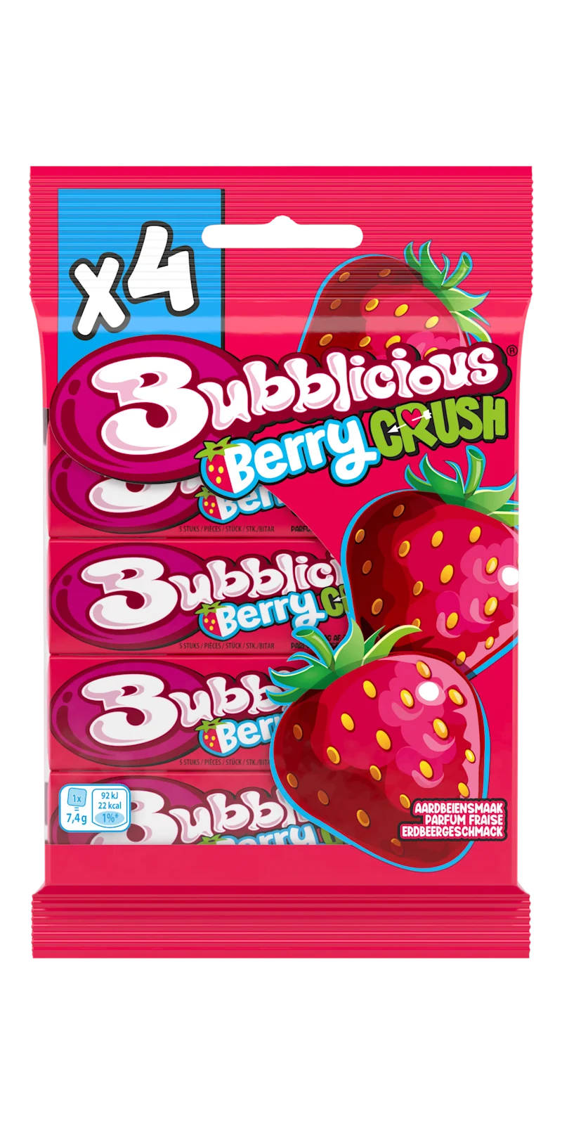 Bubblicious Strawberry 4-pack