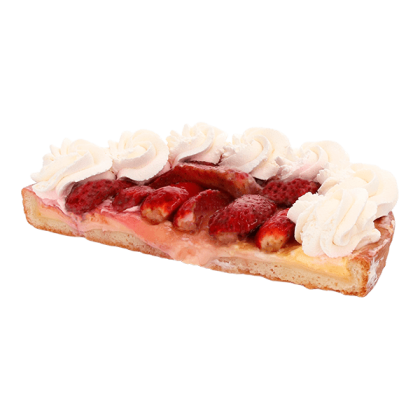 Luxe aardbeienvlaai half