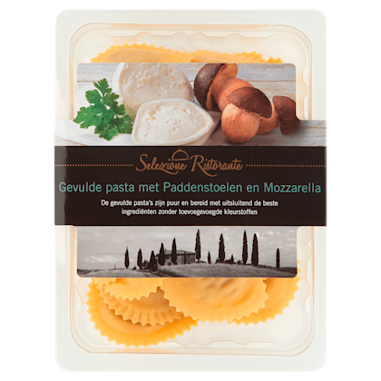 Gevulde pasta paddenstoelen mozzarella