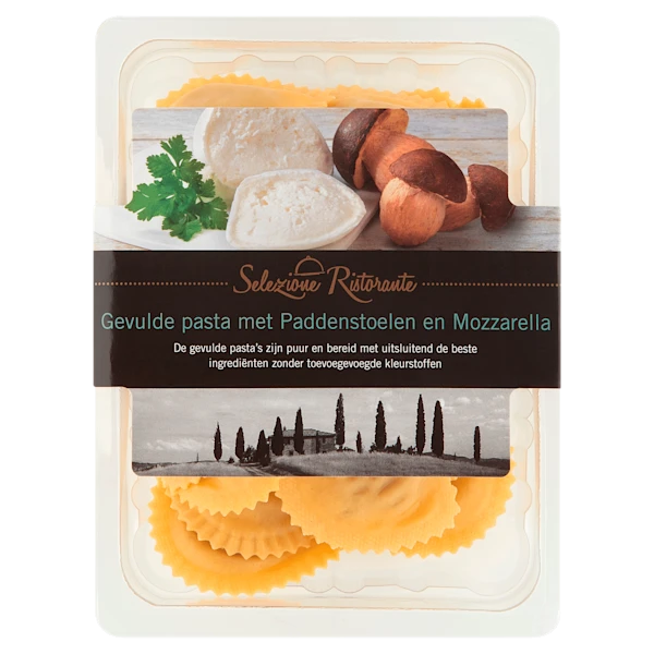 Selezione Ristorante Gevulde pasta paddenstoelen mozzarella