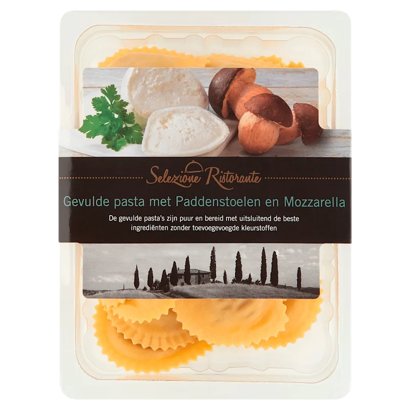 Selezione Ristorante Gevulde pasta paddenstoelen mozzarella