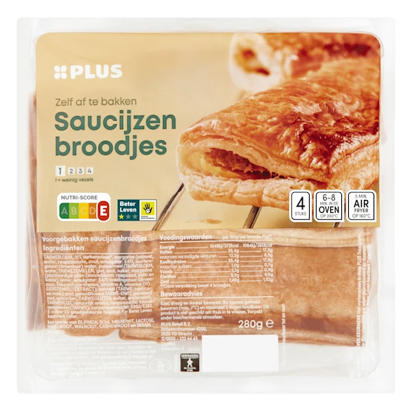 PLUS Saucijzenbroodjes Beter Leven