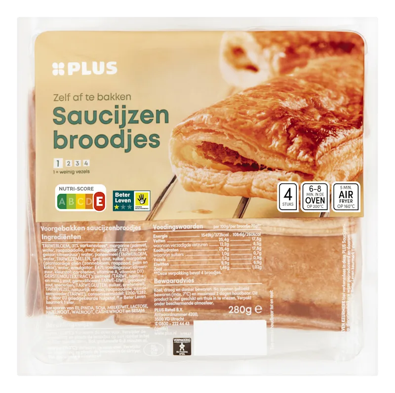 PLUS Saucijzenbroodjes Beter Leven