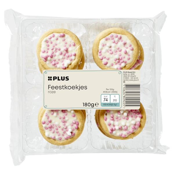 PLUS Feestkoek roze