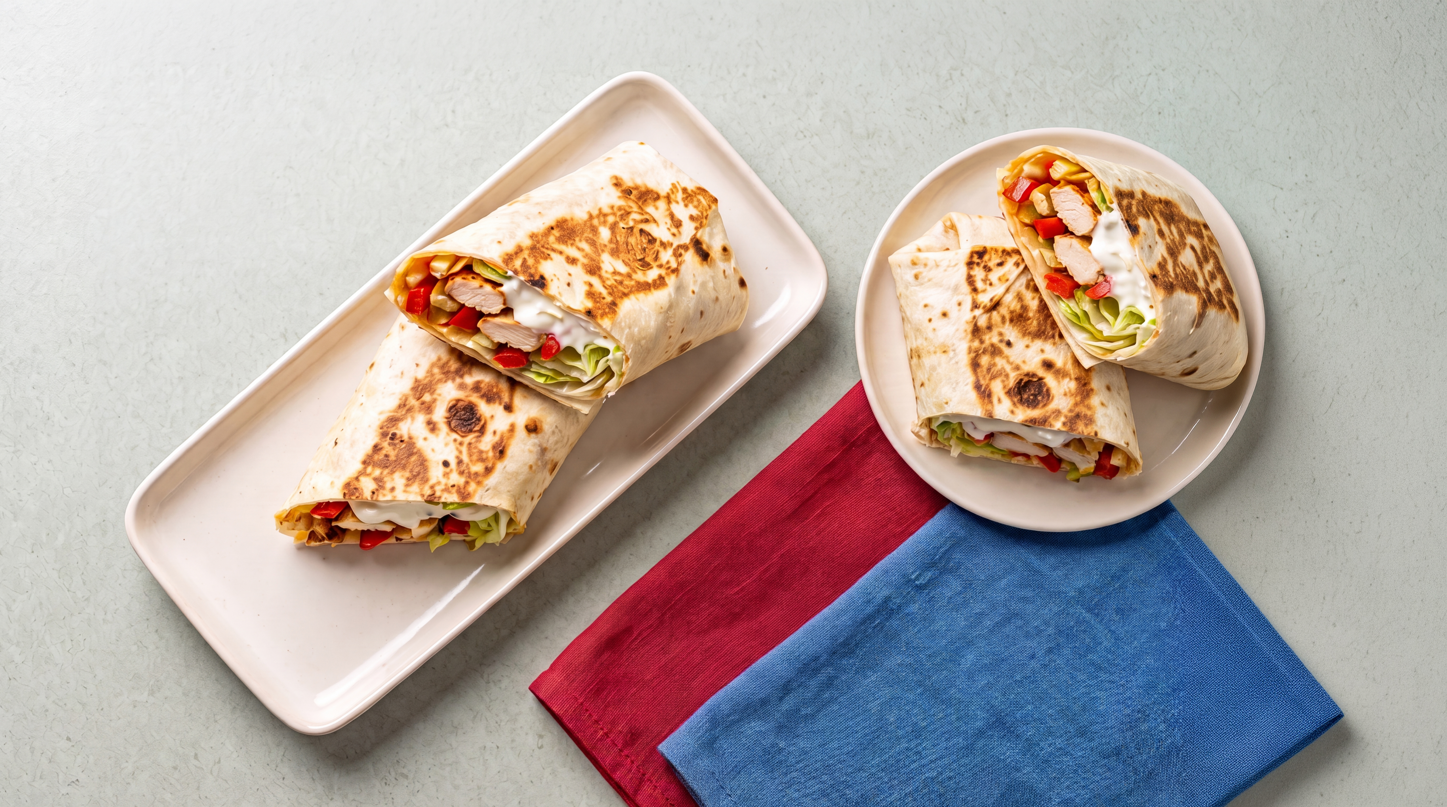 Krokante fajita wraps