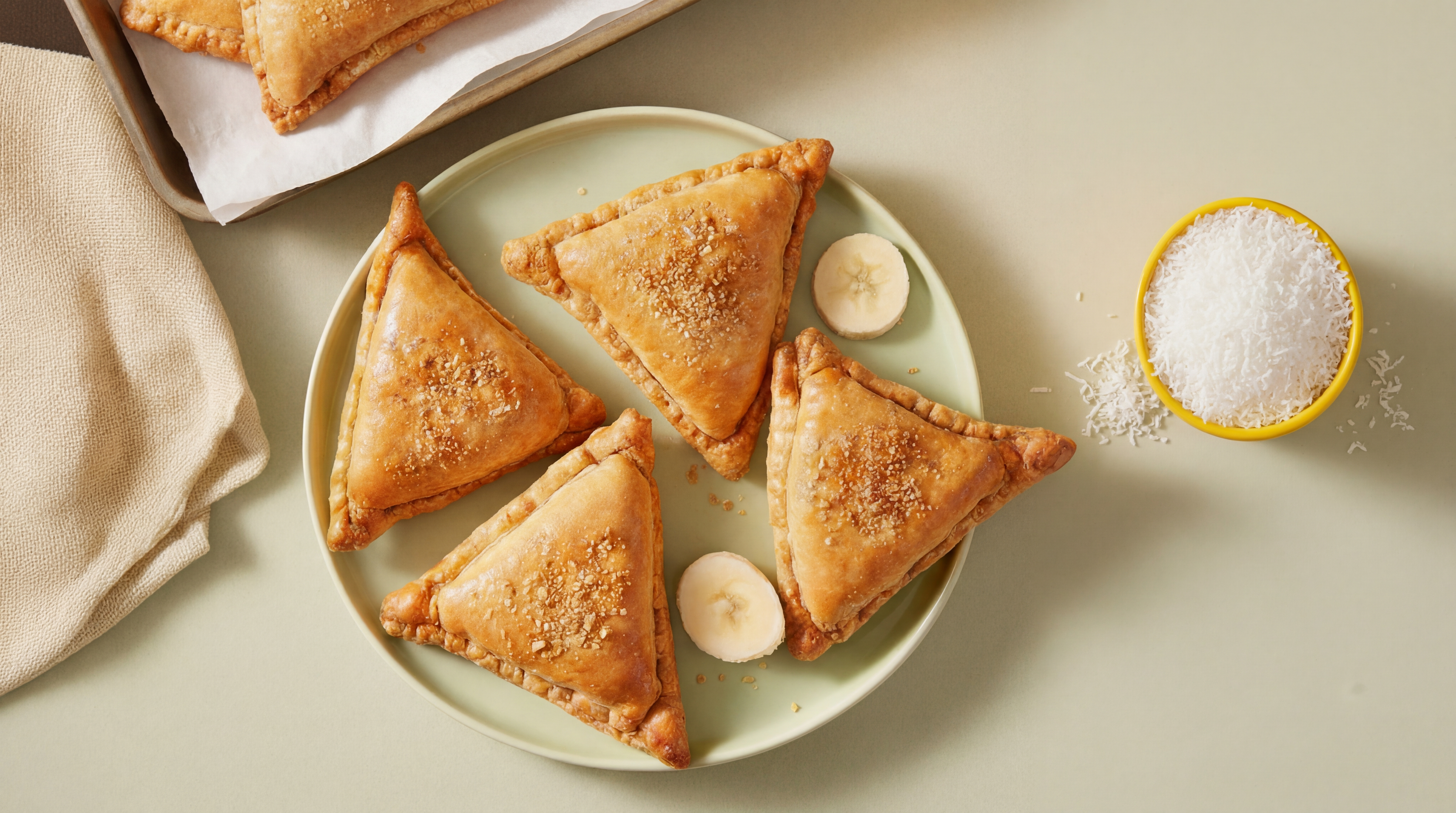 Aziatische kokos-banaanflappen