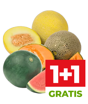 Meloenen, 1+1 gratis.