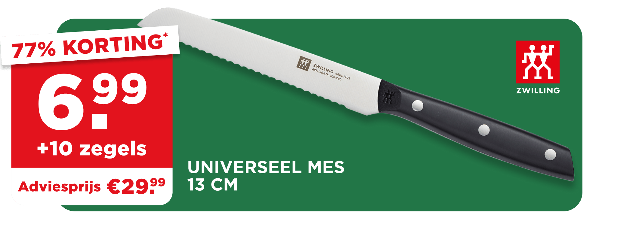 Universeel mes 13 cm