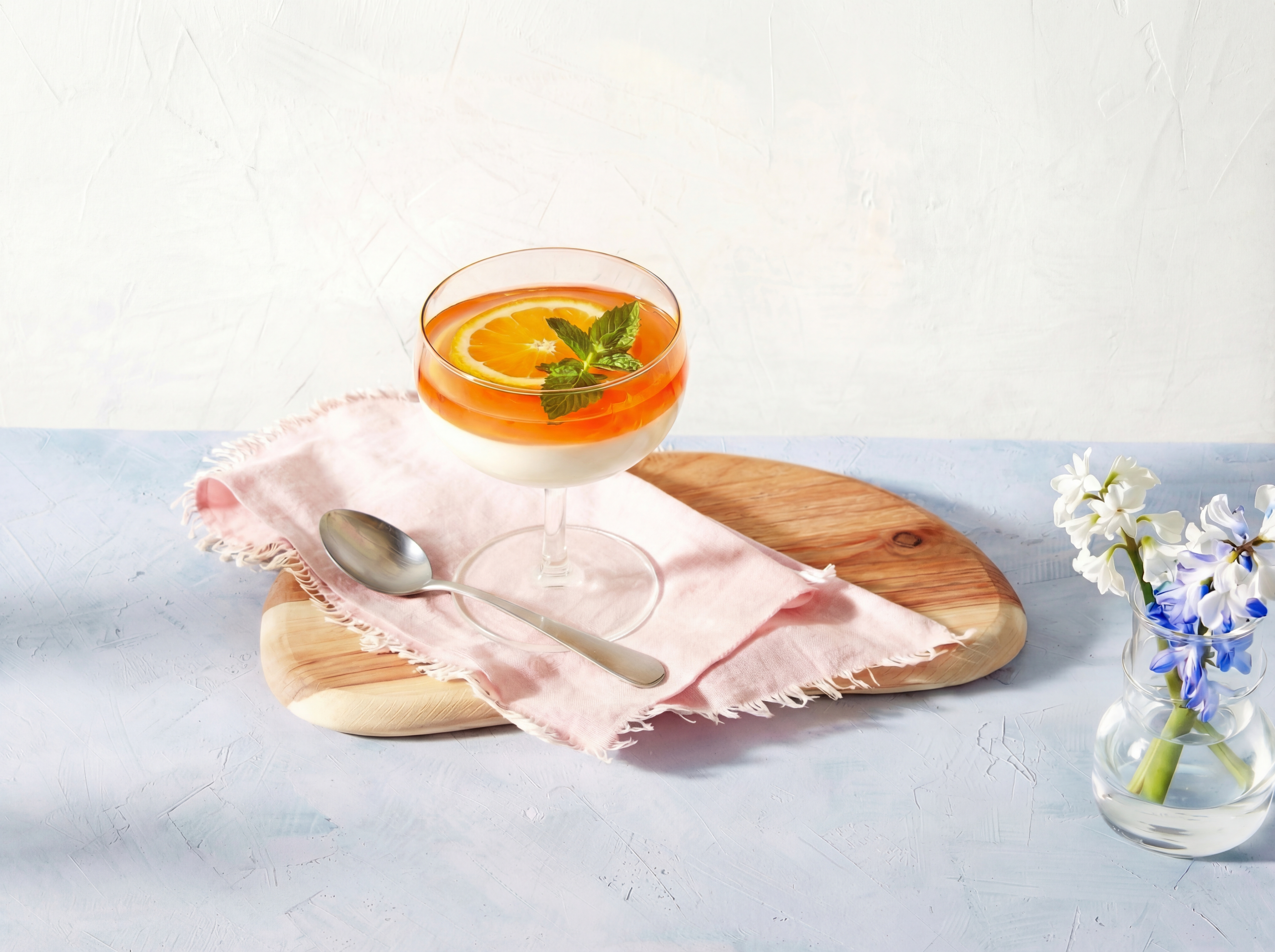 Feestelijke panna cotta met aperol spritz