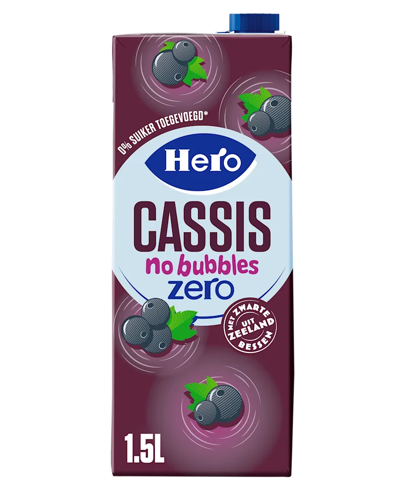 Hero Cassis No Bubbles Zero 1,5 L