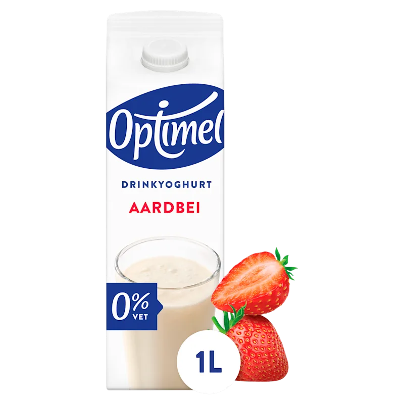 Optimel Drink aardbei 0% vet