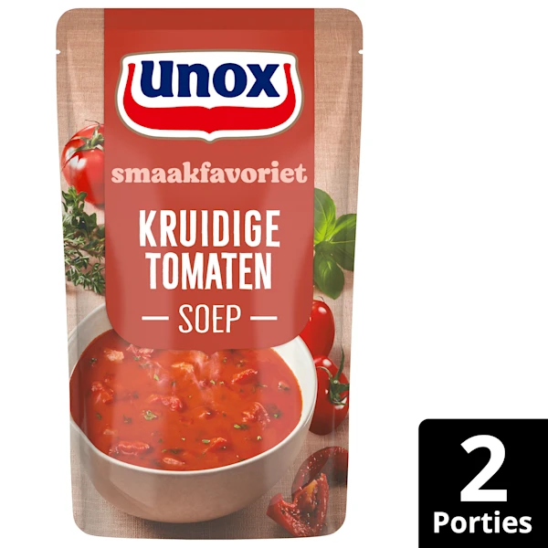 Unox Soep in zak kruidige tomatensoep