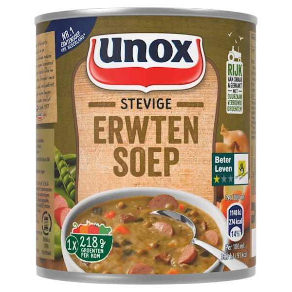 Unox Soep in blik stevige erwtensoep