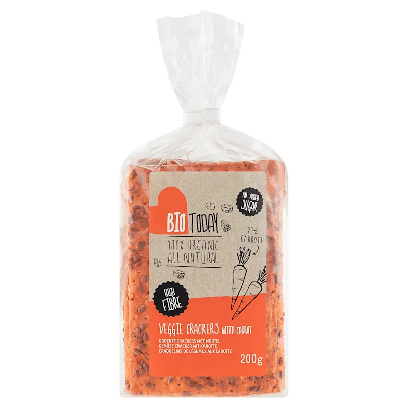 BioToday Groente Crackers met Wortel 200 g