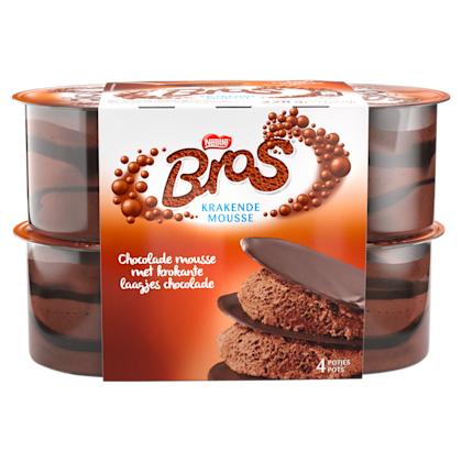 Bros krakende mousse melkchocolade 4st