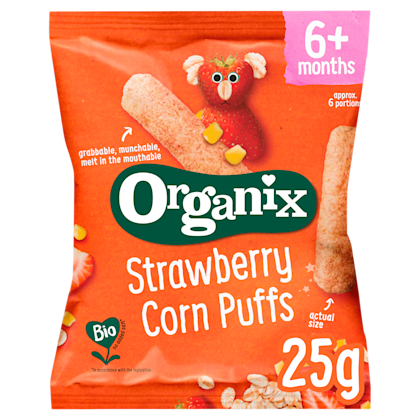 Strawberry corn pufs 6m+