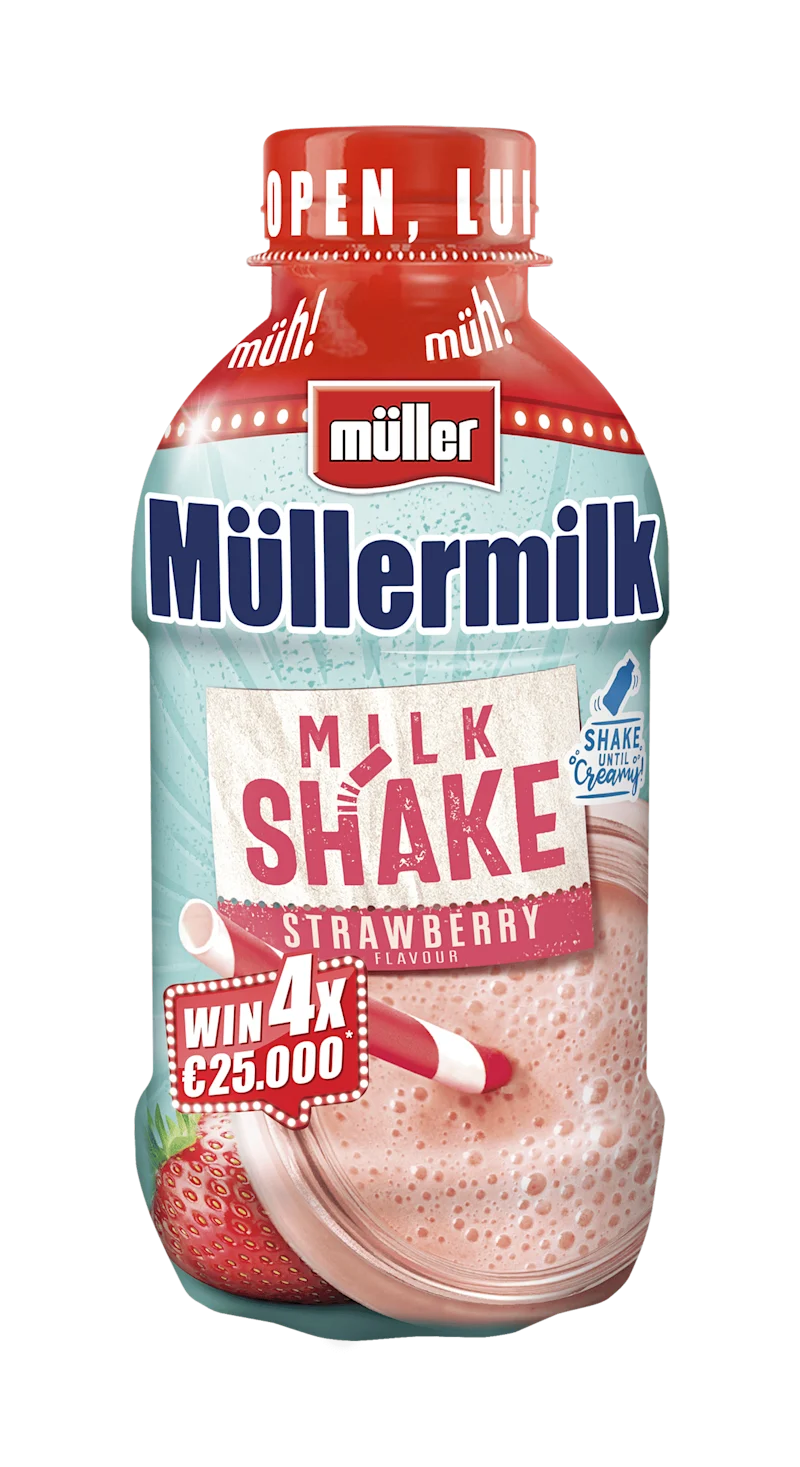 Müllermilk Milk shake aardbei