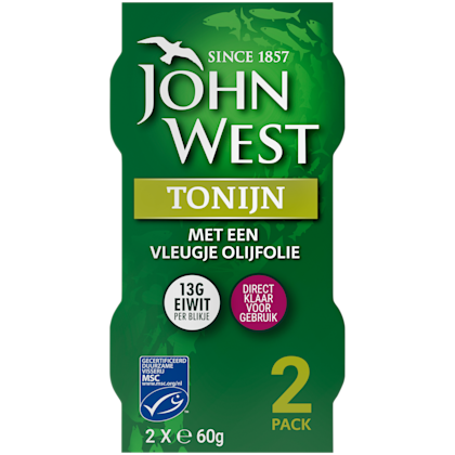Tonijnstukken olijfolie MSC 2 pack